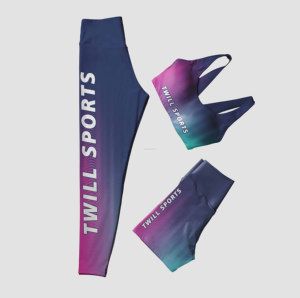 Leggings de mujer transpirables de sujetador de sublimación de Pakistán y conjunto corto de medias ropa de fitness, ropa deportiva - Product Image 2