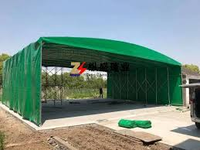 Abri de voiture pliable à pousser et à tirer, abri de stationnement mobile, tente d'entrepôt, tente de lavage de voiture imperméable