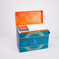 Boîte cadeau en papier de luxe à double porte avec logo imprimé personnalisé et sections divisées pour les emballages cadeaux de Noël, de la Saint-Valentin et des fêtes