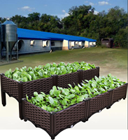 Jardinière d'intérieur style clôture pour légumes, pot de fleurs en plastique pour toit, balcon extérieur, culture de fleurs sur toit