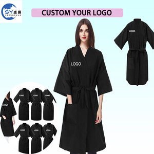 Kimono da Parrucchiere di Alta Qualità, Accappatoio Impermeabile per Spa e Bellezza, Personalizzabile con il Tuo Logo, Vestaglia da Bagno per Donne - Product Image 1