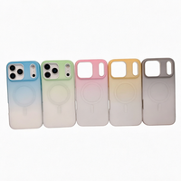 Coque de téléphone magnétique translucide dégradée mate en PC, compatible avec la recharge sans fil pour 16 Pro, protection de luxe souple – Meilleure vente