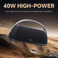 Altavoz Bluetooth Remax de 40W, Gran Potencia, 9 Horas de Reproducción, Emparejamiento TWS, Altavoz Bluetooth 5.4 Portátil para Camping, Playa y Jardín