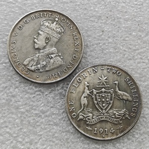Deux pièces commémoratives australiennes de style antique de 1914(H), 1915, 1925, 1931, 1932, 1934, 1936, 1915(H), cadeaux, décoration intérieure - Product Image 6