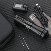 Draadloze tattoo pen met dubbele batterijen (1800 mAh), kleurrijk LED-display, roterende tattoo pen voor professionele meesters.