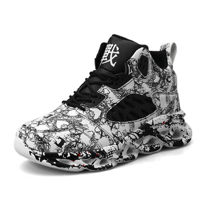 Chaussures de sport pour hommes grande taille 38-46, baskets montantes respirantes, nouvelles chaussures de <span class=keywords><strong>basket</strong></span>-ball et de course pour toutes les saisons - Product Image 1