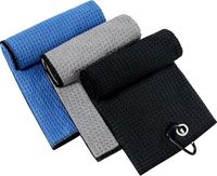 Serviette de nettoyage de balles de golf en microfibre gaufrée personnalisée – Accessoire sportif doux, cadeau de tournoi pour les membres du club