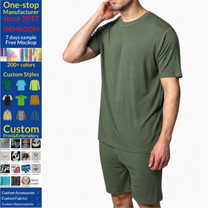 T-shirt surdimensionné personnalisé pour homme, <span class=keywords><strong>95</strong></span>% bambou, 5% élasthanne, 260 g/m², t-shirts oversize en bambou uni, vente en gros - Product Image 1
