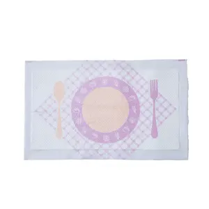现代超粘婴儿餐垫定制印花一次性矩形织物餐垫，适合幼儿可持续和储备