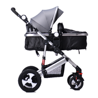 Poussette multifonction pliable 3 en 1 pour enfants, poussette combinée, poussette de voyage, poussette pour bébé avec siège auto