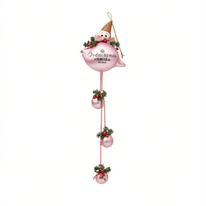 Christmas Ornament 90x18cm Pink Ball Handicraft Decor For Tree Hanging - Product Image 1