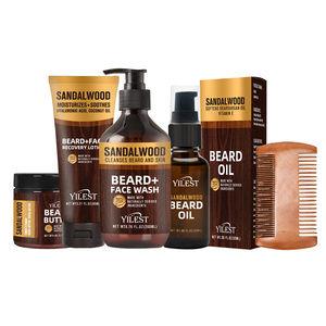 Bộ chăm sóc râu của nam giới bộ râu định hình và tạo kiểu râu chăm sóc râu với rửa mặt + dầu bánh mì + bơ bánh mì - Product Image 5