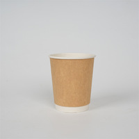 Gobelet en papier jetable à paroi simple de 8 oz avec logo imprimable pour les banquets d'entrée à l'université, le thé au lait, les boissons chaudes et le café