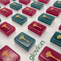 Nuevo Juego de Fichas de Mahjong Americano de Lujo Art Deco Grabadas en Acrílico Blue Lagoon de 160 Piezas, 2026