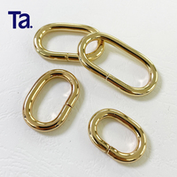 Cincin Oval Logam TANAI 20/25/32/38mm, Pengait Oval, Klip Gesper, Ketebalan 4.8mm, Gesper Cincin Besi untuk Tas, Tas Tangan, Tali Anjing