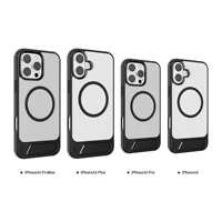 Nouvelle Coque de Téléphone Magnétique en Alliage Coloré avec Béquille Inclinée pour iPhone 16 Pro Max, Antichoc et Support Magnétique, Design 2025