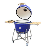 Parrilla Argentina Personalizada Auplex, Parrilla Kamado de Cerámica Big Joe de 27 Pulgadas, Parrilla de Carbón para Ahumar, Barbacoa para Exteriores Beefmaster Garden