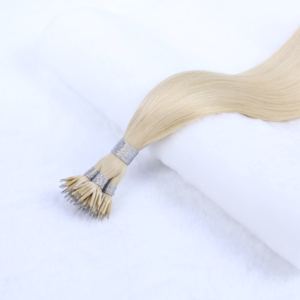 Extensiones de Cabello Nano Ring Rubio Claro, Cabello Humano Remy Liso para Mujer - Product Image 3