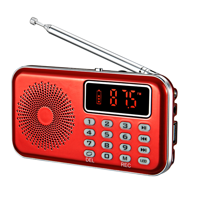 Mini YMDJL USB FM Radio Speaker Built-In Speaker 3W Output Rechargeable Battery-Portable MP3 Player Supporting TF Card USB Disk