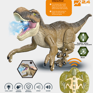 Jouet dinosaure tyrannosaure rex télécommandé, 2.4G, son et lumière électriques, 31cm, jeu intérieur et extérieur pour enfants de 5 à 7 ans - Product Image 4