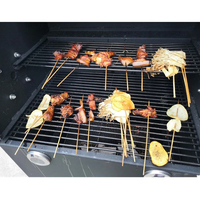 Grille pliable en acier inoxydable Lanejoy TL34 pour barbecue au charbon de bois - Résistante à la corrosion et à la chaleur, antiadhésive, facile à nettoyer