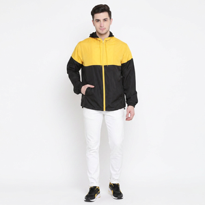 Custom Made Men Windbreaker Jacket <b>Stand</b> Collar Hooded Light <b>Weight</b> Contrasting Colors Vintage Breathable Hot Selling - Product Image 1
