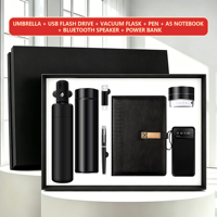 Set Hadiah Perusahaan: Cangkir Vakum, Pulpen, Flash Drive USB, Notebook A5, Payung, Speaker, Power Bank, MOQ Rendah, Logo Custom, OEM