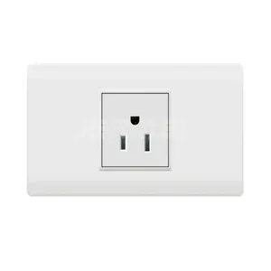 High Quality 10-16A US America 118 Type PC Wall Socket outlet Single flat Socket