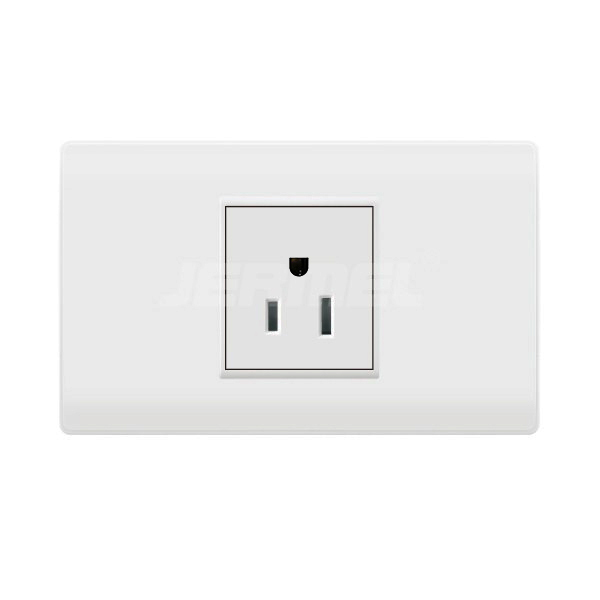 High Quality JERMEL 118B-08 10-16A 110-250V US America PC Wall Socket Outlet Single Flat Socket for Residential