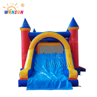 Winsun Château Gonflable Glissade Combinée en PVC de Haute Qualité Certifié CE, Ignifuge, Étanche, Facile à Installer, Personnalisable