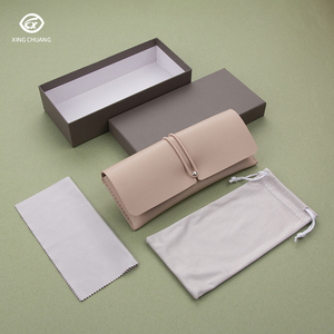 Hộp đựng kính thời trang bán chạy năm <span class=keywords><strong>2025</strong></span>, chất liệu da mềm, sang trọng, bao bì kính mát, túi đựng kính, in logo tùy chỉnh, bán buôn - Product Image 2