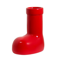 Vase en céramique rouge de style INS, haute qualité, grande valeur esthétique, ornement rouge et vert, cadeau de Noël