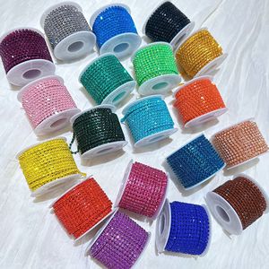 Nuova Catena di Strass in Vetro Colorato SS12 3mm 3D, 10 Iarde/Rotolo, Accessori per Gioielli e Abbigliamento Fai-da-Te - Product Image 3