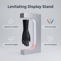 Support d'affichage pour gants à lévitation magnétique : Charge réglable, vitesse et gradation ajustables, rotation flottante à 360°, accessoire d'affichage technologique