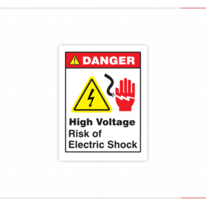 Autocollant de sécurité haute tension, étiquette d'avertissement étanche contre le risque de choc électrique, signalisation industrielle de danger électrique - Product Image 3