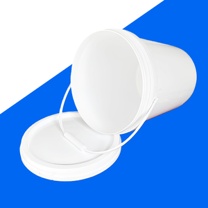 דלי פלסטיק שחור 20 ליטר/5 גלון, ניתן להתאמה אישית, בדרגת מזון וניתן למחזור, עם ידית מתכת ומכסה כלולים. - Product Image 5