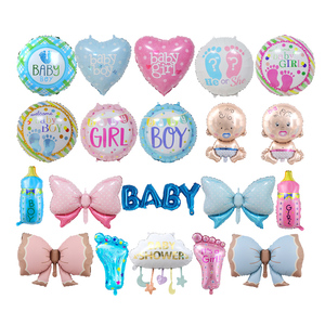 Ht globos 18 pulgadas género revelan globo de impresión personalizada bebé patrón de coche de bebé ducha partido suministros de globos de fiesta - Product Image 2