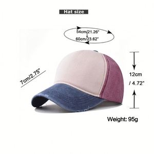 Casquette de baseball vintage en coton délavé avec logo personnalisé, boucle métallique sportive, pour hommes et femmes, étiquetée - Product Image 2