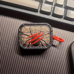 เคสป้องกันรอยขีดข่วนสำหรับ airpods 1/<span class=keywords><strong>2</strong></span>/3 Pro Spider <span class=keywords><strong>Web</strong></span> Scratch เคส TPU สีดำใสดีไซน์สไตล์โกธิค - Product Image 1