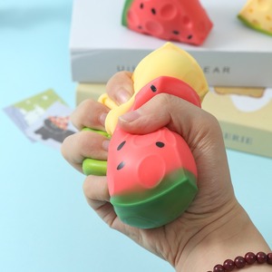 Promotional Tpr Foam Watermelon Squishy Anti-stress Anxiety Relief Soft Fruit Styling <b>Ball</b> Box Fidget Decompression Doll Toy - Product Image 4