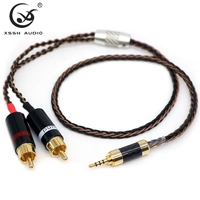 Câble d'extension et de mise à niveau HIFI pour haut-parleur de guitare, audio auxiliaire, casque et écouteurs, 8 conducteurs OCC 3,8 mm, XSSH OEM ODM DIY