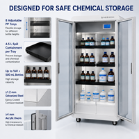 Armoire de stockage de produits chimiques sans conduit intelligente avec accès RFID, surveillance des COV et filtration moléculaire pour réactifs de laboratoire