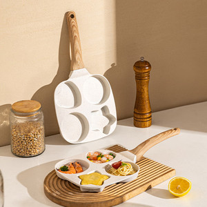 Chịu nhiệt THẬM CHÍ phân phối nhiệt dễ dàng làm sạch 18cm nhôm không dính 4 lỗ trứng chiên chảo - Product Image 4