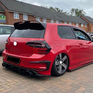 ฝาครอบไฟท้ายรถยนต์สีดำเงา  ครอบไฟท้าย  พร้อมครีบลม สำหรับรถยนต์ Volkswagen Golf 7 MK7 GTI R R400 ปี 2012 2013 2014 2015 - Product Image 6