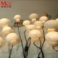 Ventes directes d'usine lampe de table en marbre naturel lumière ambiante lampe de table en marbre lampe de table champignon