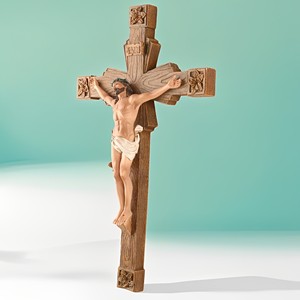 Productos en Stock, Estatuas Católicas <span class=keywords><strong>de</strong></span> Resina, <span class=keywords><strong>Cruz</strong></span> Cristiana <span class=keywords><strong>de</strong></span> Jesucristo y Decoración del Hogar, Crucifijo <span class=keywords><strong>de</strong></span> 19.09'' <span class=keywords><strong>de</strong></span> Alto, Placa Religiosa para Pared - Product Image 4