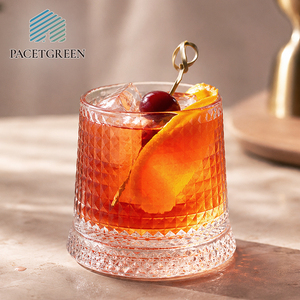 Set di Bicchieri in Vetro Texturizzato all'Ingrosso, Bicchieri con Scanalature a Diamante, Tazze Estetiche per Caffè Freddo, Bicchieri Unici per Whisky da Bar - Product Image 2