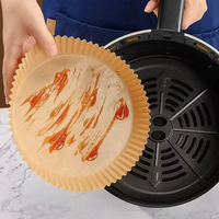 Papiers de cuisson jetables antiadhésifs, résistants à l'huile, écologiques, compatibles four, marron, pour friteuse à air, usage cuisine