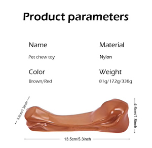 Jouet à mâcher pour chien indestructible en nylon robuste, texture marbrée de bœuf véritable, sans éclats, pour chiens de taille moyenne et grande, pour le nettoyage des dents - Product Image 3