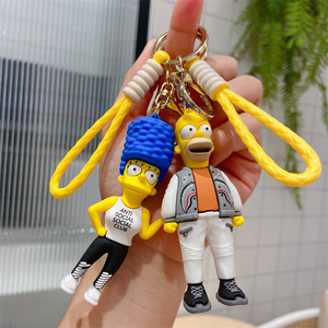 Nueva celebridad familia Simpson llavero de plástico dibujos animados paquete creativo colgante muñeca coche colgante venta al por mayor China Zhejiang modelo - Product Image 3